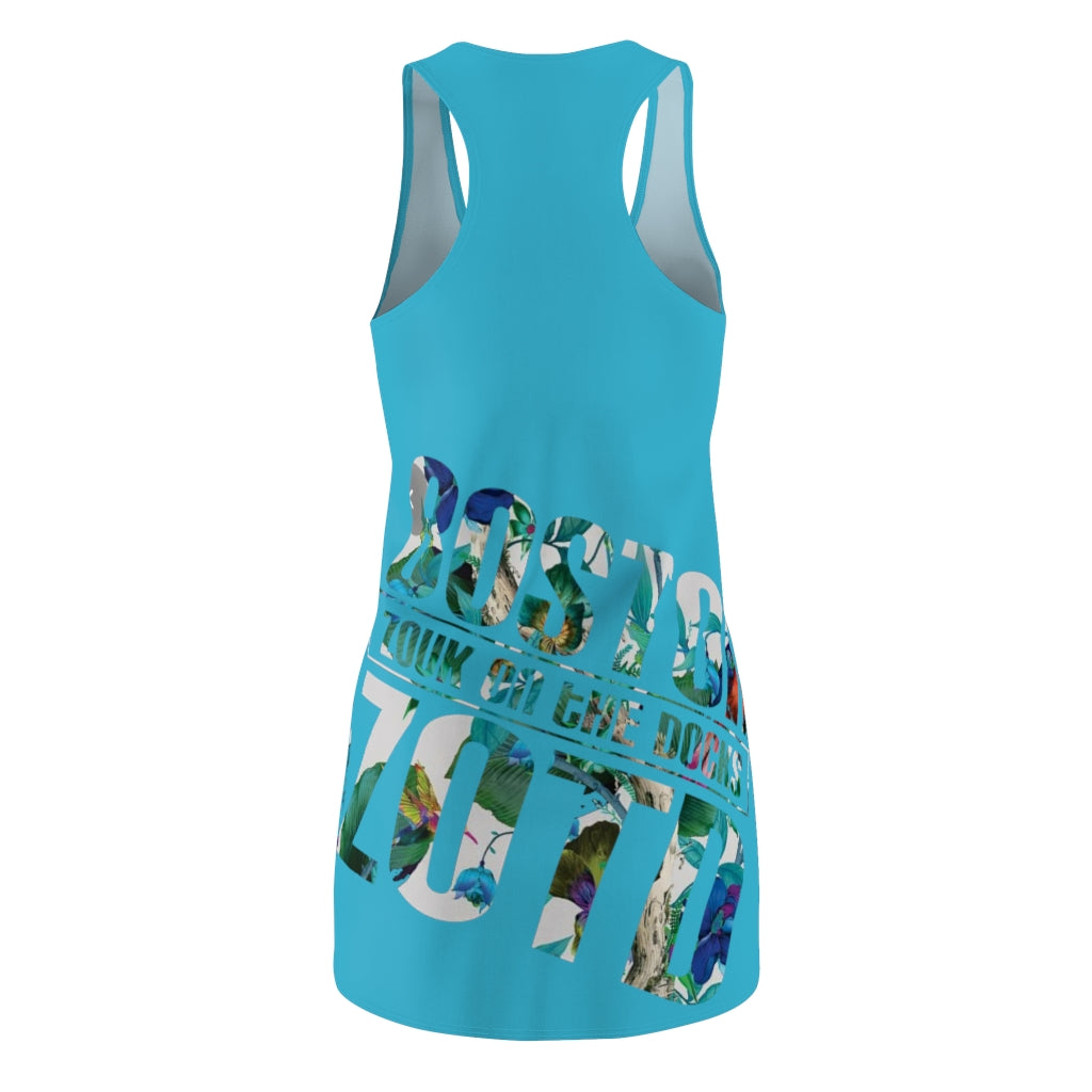 Birds Blue - Women's Cut & Sew Racerback Dress