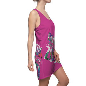Birds Pink - Women's Cut & Sew Racerback Dress